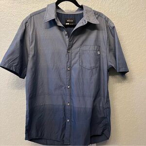 Marmot men’s shirt size Large blue ombre short sleeve button down outdoor hiking